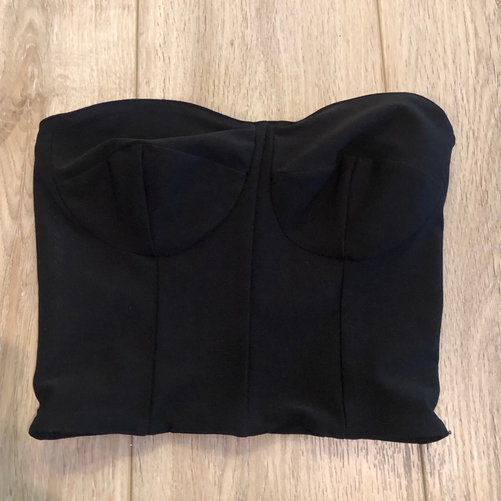 Reformation black bustier  top